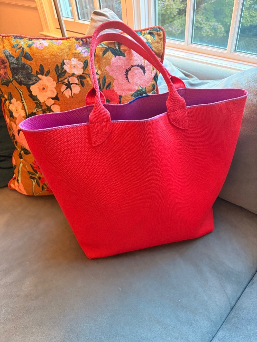 Rothy's Salsa Red / Lavender Lightweight Tote